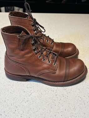 Red wing Brown ranger Leather Lace-Up captoe Boots